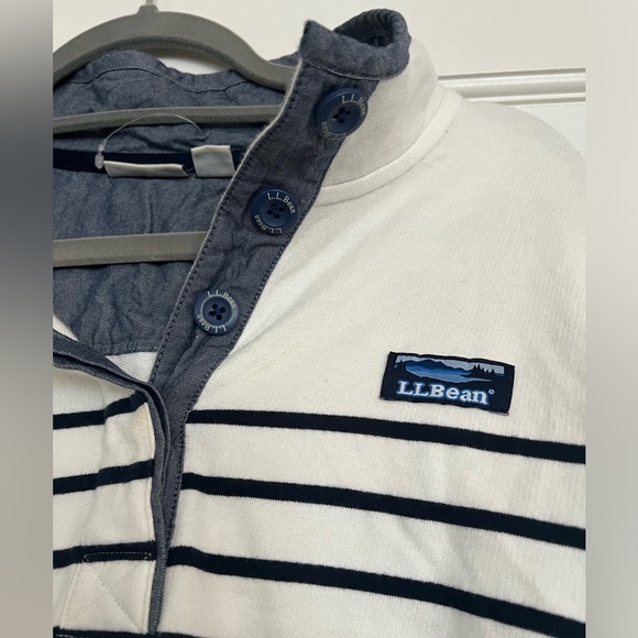 LLBean striped button sweater - Picture 3 of 6